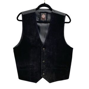 Vintage 1998 Porsche Suede Leather Black Vest